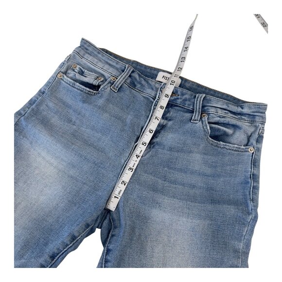 Pistola Distressed Light Wash Denim Cuffed Skinny Jeans Womens Size 29 Cotton Bl - Picture 5 of 13